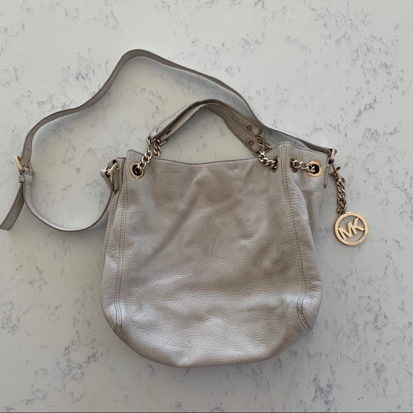 White Leather Michael Kors Crossbody Bag - Picture 2 of 8